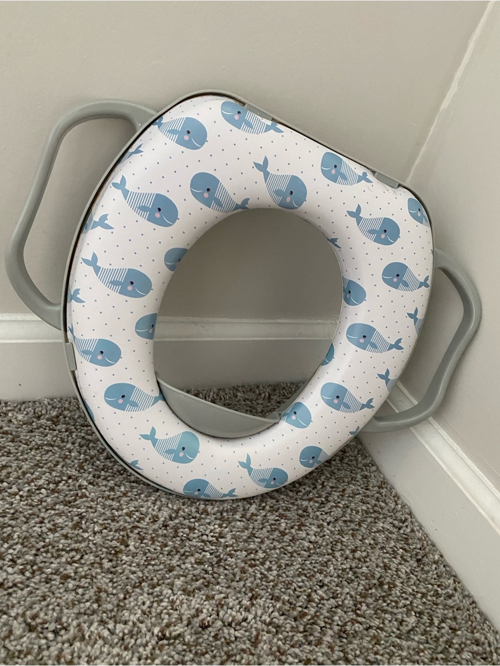 Kids Whale Print Potty Training Seat - Blue